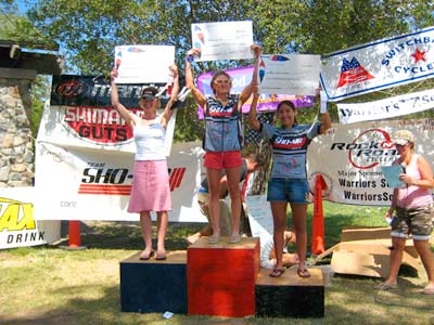 Top three female expert finishers