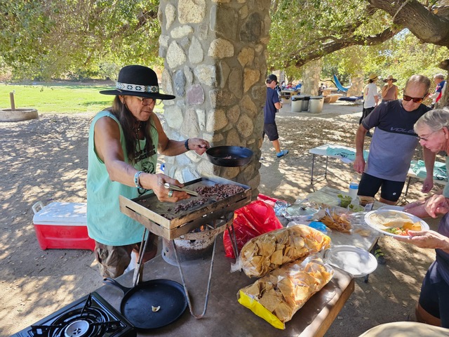 Chris making lunch